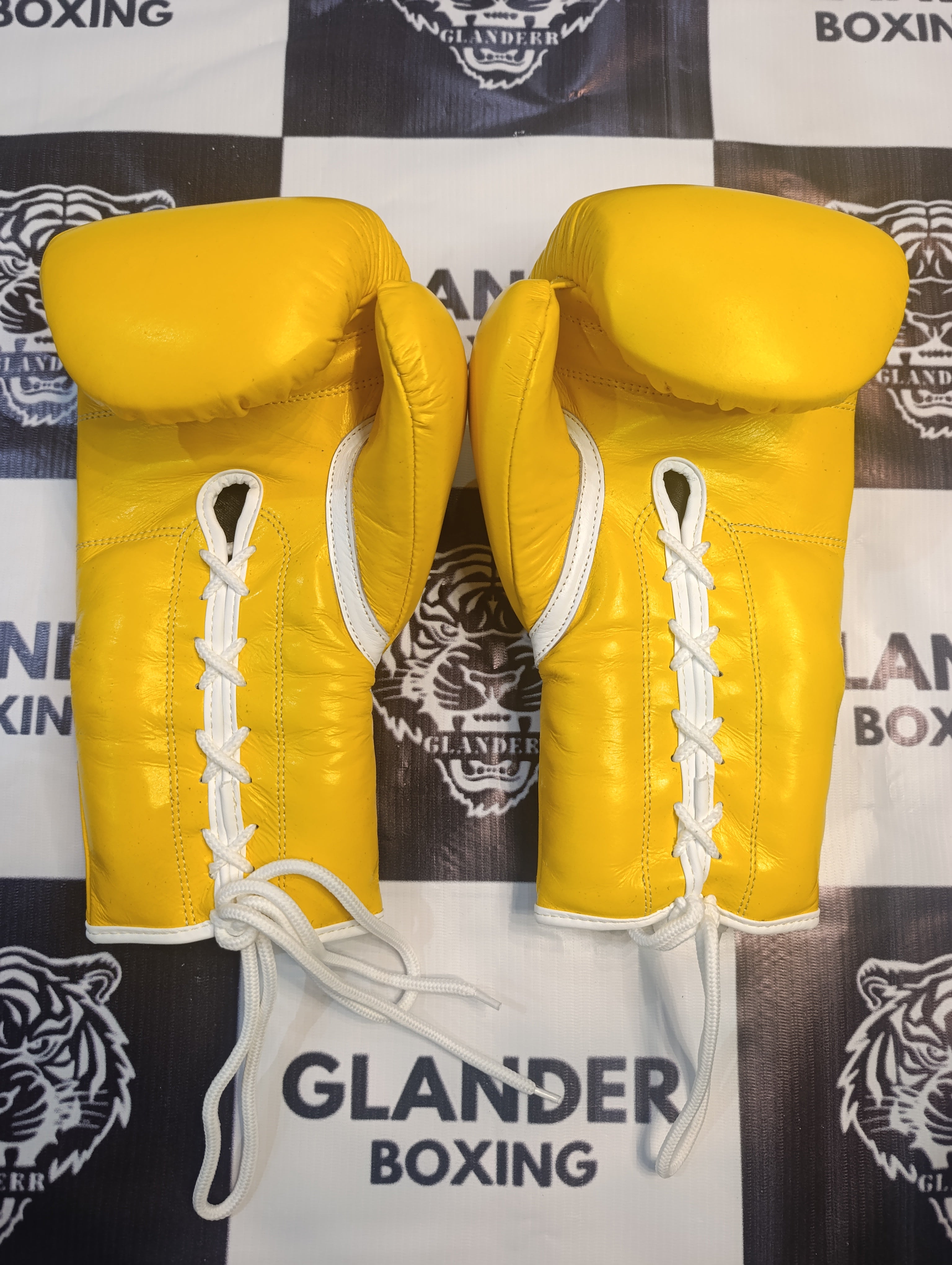 Custom Handmade Yellow Pro Elite Boxing Gloves | Winnings | Personalise your name | 100% Pure Leather | Best Choice for Fighters