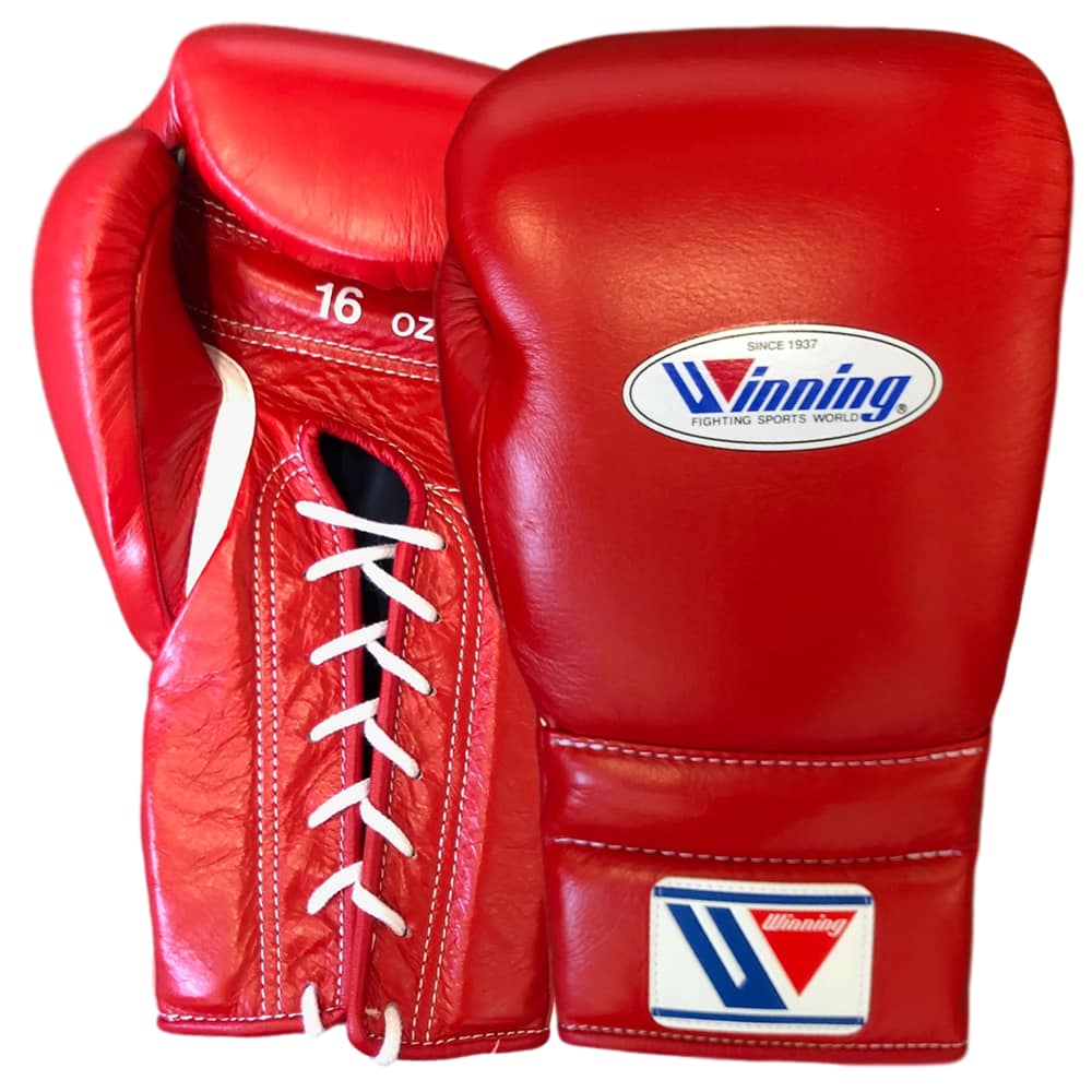Custom Elite Winning Lace Up Training Gloves - Red