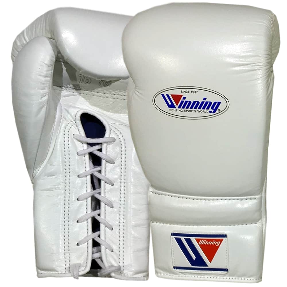 Pro Winning Lace Up Training Gloves - White