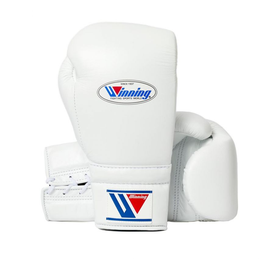 Pro Winning Lace Up Training Gloves - White